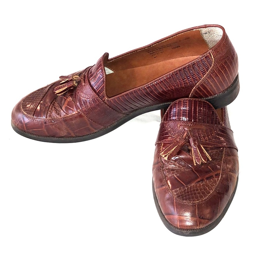 Men’s Stacy Adams Snakeskin Tassel Loafers